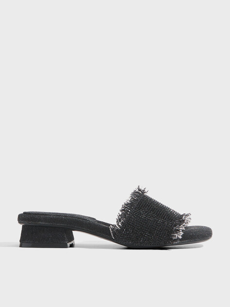 Женские мюли из денима TENDANCE, Артикул SW501-2, черный | 4409859. Ракурс 1