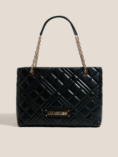 Женская сумка  LOVE MOSCHINO QUILTED BAG, Артикул JC4145PP SS25, черный | 4410195. Ракурс 1