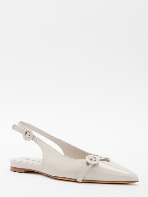 Балетки с открытой пяткой (слинг-бэк) HALMANERA LAS, Артикул LAS39, бежево-серый | 4417296. Ракурс 1