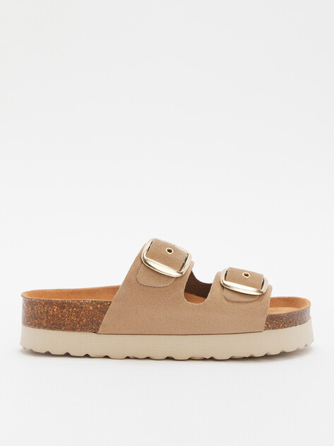 Женские шлепанцы BIO GREEN, Артикул 14411-W-PT150-1-RDV, серовато-бежевый | 4419624. Ракурс 1
