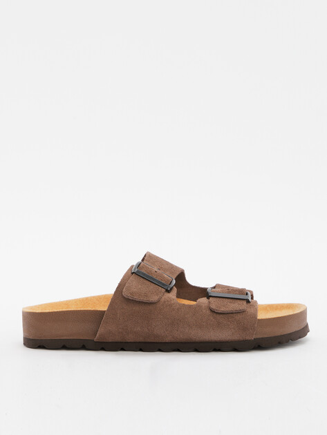 Женские шлепанцы BIO GREEN, Артикул 15414, пыльно-коричневый | 4420538. Ракурс 1