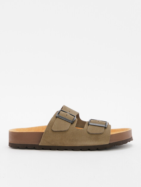 Женские шлепанцы BIO GREEN, Артикул 15414, светлый хаки | 4420601. Ракурс 1