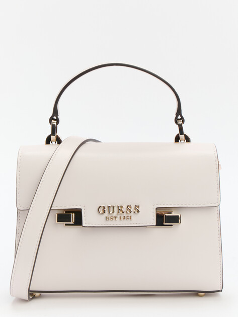 ゆぅ Сумка с ручками GUESS QUEENSLAND MINI SATCHEL HWOS9655760 ТЕМНО