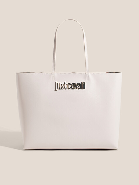 Женский тоут JUST CAVALLI METAL LETTERING, Артикул 78RA4BB9, молочно-белый | 4450814. Ракурс 1