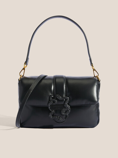 Женская сумка  JUST CAVALLI ICONIC SNAKE PUFFY, Артикул 78RA4BC1, черный | 4450823. Ракурс 1