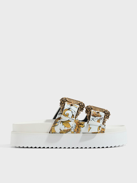 Женские шлепанцы VERSACE JEANS COUTURE ARIZONA, Артикул 78VA3SM1, белый | 4458946. Ракурс 1