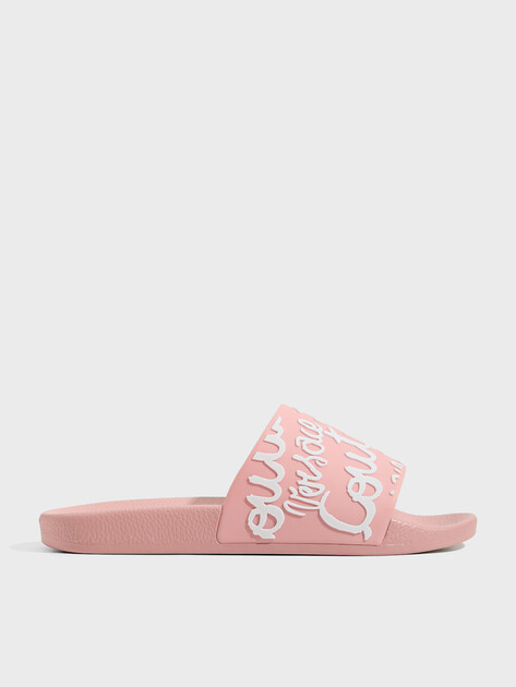 Женские сланцы VERSACE JEANS COUTURE SHELLY, Артикул 78VA3SQ1, бежево-розовый | 4459077. Ракурс 1