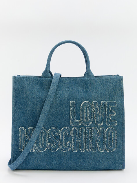 Женский тоут из денима LOVE MOSCHINO DENIM, Артикул JC4242PP SS25, синий | 4459171. Ракурс 1 Женский тоут из денима LOVE MOSCHINO DENIM, Артикул JC4242PP SS25, синий | 4459171. Ракурс 1