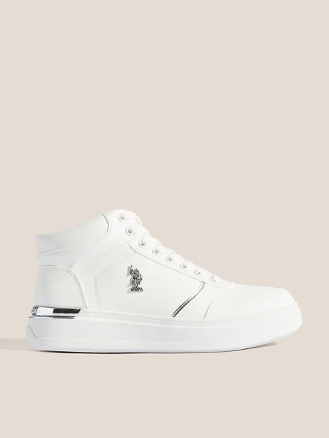 Женские высокие кеды U.S.POLO ASSN. ALON GLB 5PR, Артикул 102025286, белый | 4459202. Ракурс 1