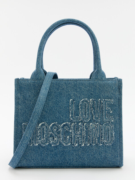 Женский тоут из денима LOVE MOSCHINO DENIM, Артикул JC4244PP SS25, синий | 4459227. Ракурс 1 Женский тоут из денима LOVE MOSCHINO DENIM, Артикул JC4244PP SS25, синий | 4459227. Ракурс 1