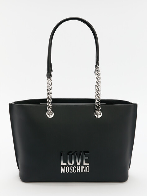 Женский тоут LOVE MOSCHINO PRISM, Артикул JC4257PP SS25, черный | 4459670. Ракурс 1