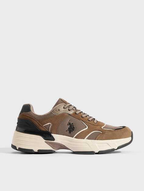 Мужские кроссовки U.S.POLO ASSN. PALMY GLB 5PR, Артикул 102022158, серо-коричневый | 4459848. Ракурс 1