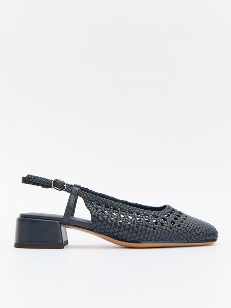 Женские туфли с открытой пяткой (слинг-бэк) TENDANCE, Артикул GLC7223K-02, темно-синий | 4460820. Ракурс 1