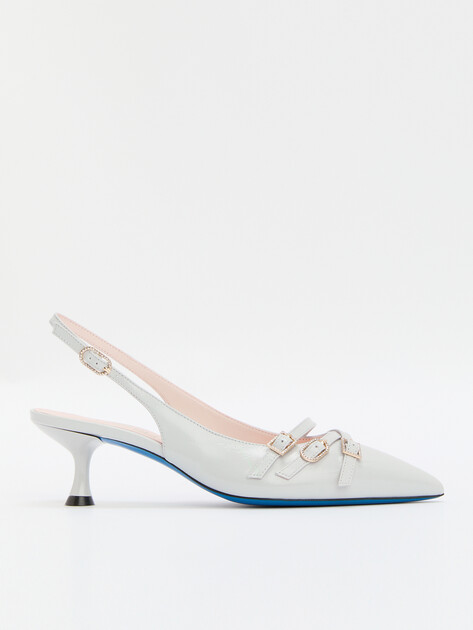 Женские туфли с открытой пяткой (слингбэк) LORIBLU, Артикул WSSC51, серый | 4479036. Ракурс 1