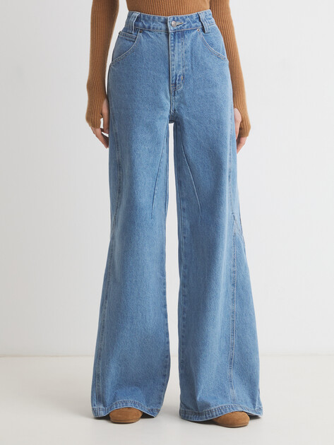 Женские джинсы клеш MAISON DAVID, Артикул ZHG1-5, голубой | 4481431. Ракурс 1