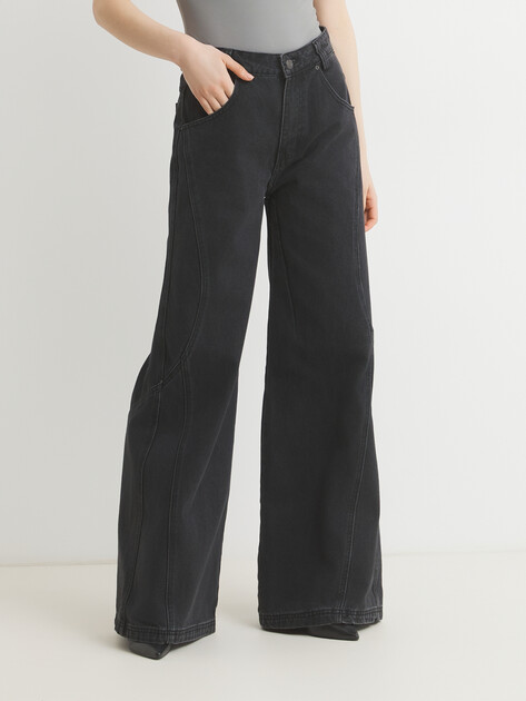 Женские джинсы клеш MAISON DAVID, Артикул ZHG1-5, темно-серый | 4482518. Ракурс 1