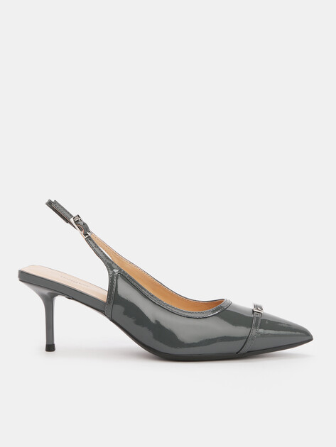 Женские туфли с открытой пяткой (слингбэк) TENDANCE, Артикул GLC7578K-02, темно-серый | 4484860. Ракурс 1