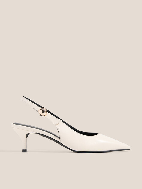 Женские туфли с открытой пяткой (слинг-бэк) FURLA SFERA, Артикул YJ07SFE, молочно-белый | 4488603. Ракурс 1