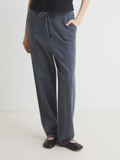 Женские прямые брюки MAISON DAVID, Артикул MLY24-108, сине-серый | 4489750. Ракурс 1