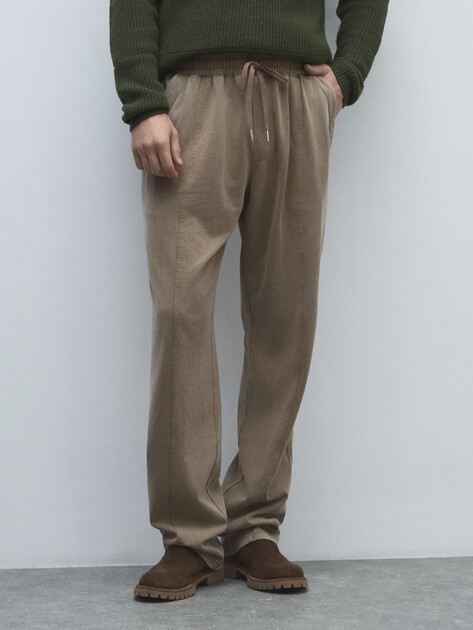 Мужские брюки MAISON DAVID, Артикул MLY24-117-1A, темно-бежевый | 4491771. Ракурс 1