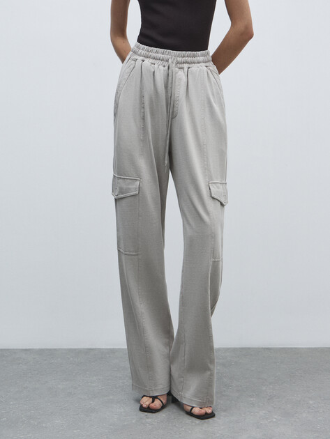Женские брюки карго MAISON DAVID, Артикул MLY24-112-2W, бежевато-серый | 4491892. Ракурс 1