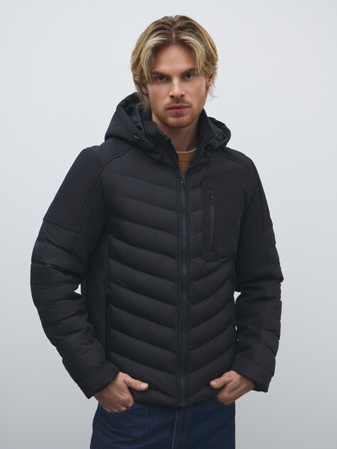 Мужская куртка REEBOK Abelard Jacket, Артикул CN 10106, черный | 4499130. Ракурс 1