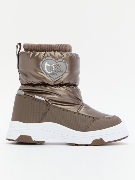 Детские дутики КОТОФЕЙ, Артикул 464933-41, темно-коричневый | 4499612. Ракурс 1