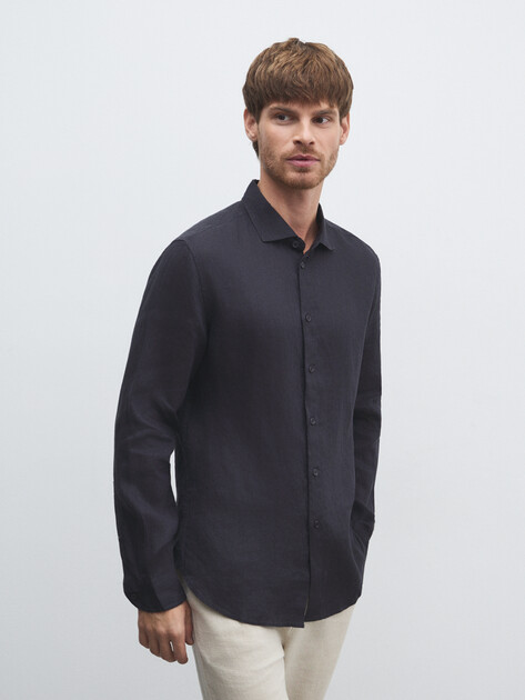 Мужская рубашка MAISON DAVID, Артикул 2024-541, темно-синий | 4506504. Ракурс 1