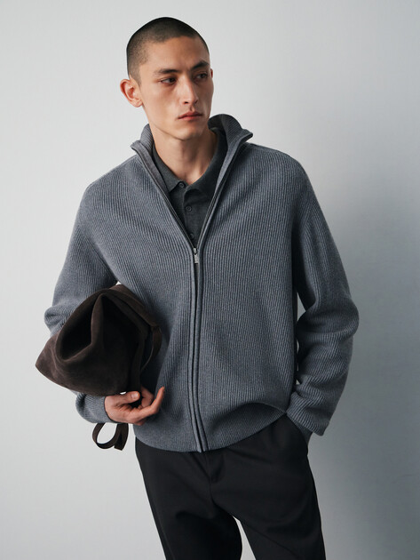 Мужской кардиган MAISON DAVID, Артикул 2024-097-1, серый | 4507488. Ракурс 1