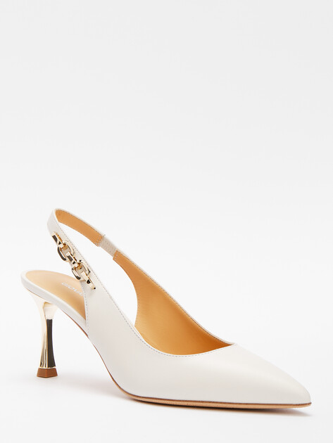 Женские туфли с открытой пяткой (слингбэк) GIOVANNI FABIANI, Артикул S25560, молочно-белый | 4516279. Ракурс 1