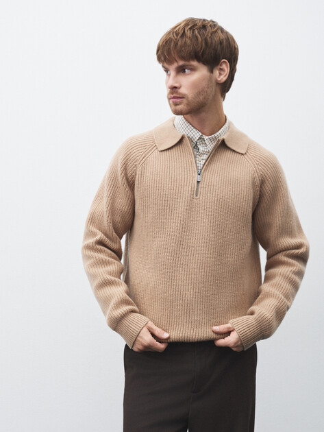 Мужской свитер MAISON DAVID, Артикул 2024-099, темно-бежевый | 4520731. Ракурс 1