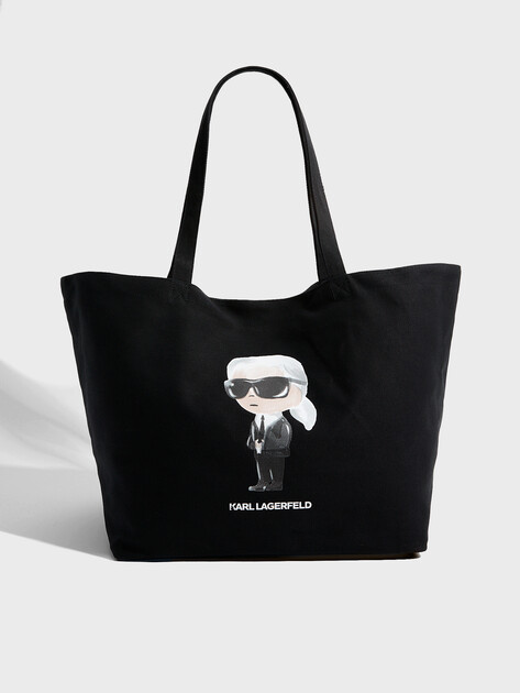 Женский шоппер KARL LAGERFELD ikon aquarelle shopper, Артикул A2W50027, черный | 4522012. Ракурс 1
