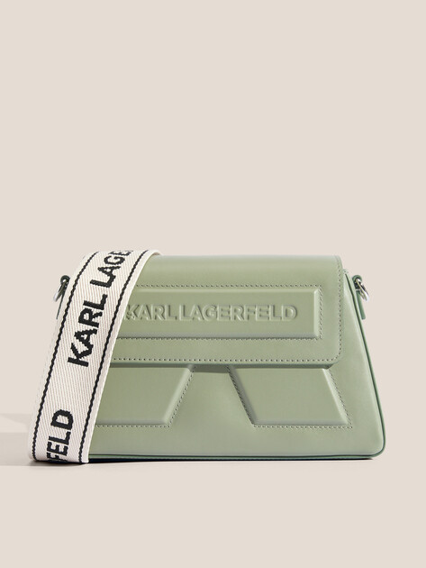 Кросс-боди KARL LAGERFELD ikon/k soft webbing crossbody, Артикул A2W30198, фисташковый | 4522327. Ракурс 1