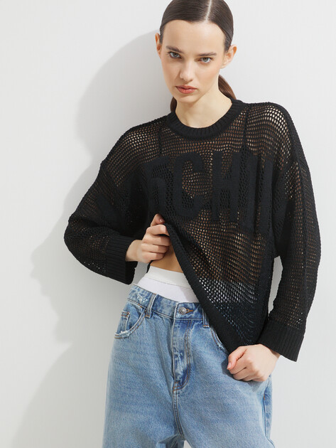 Женский джемпер MO5CH1NO JEANS URBAN, Артикул 0903, черный | 4522349. Ракурс 1