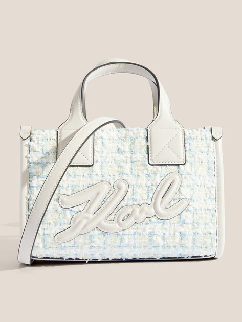 Женская сумка  KARL LAGERFELD k/skuare sm tote boucle, Артикул A2W30192, светло-голубой | 4522597. Ракурс 1