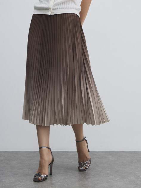 Юбка  миди MAISON DAVID, Артикул 2024-531, коричневый | 4525259. Ракурс 1