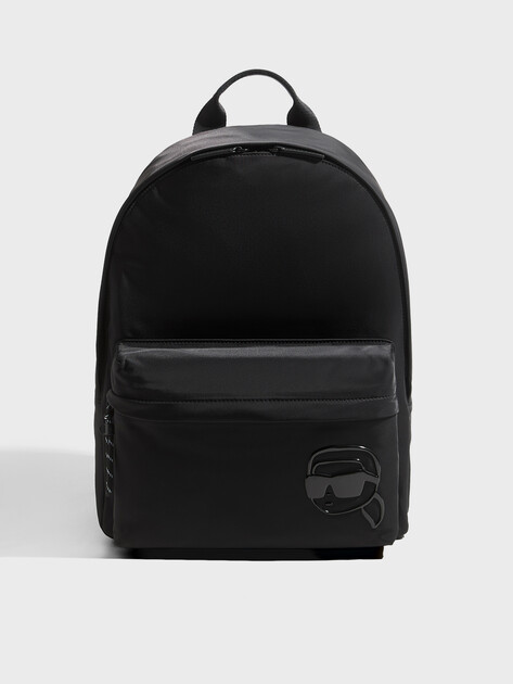 Мужской рюкзак KARL LAGERFELD k/ikon nylon tonal print bp, Артикул A2M30218, черный | 4525602. Ракурс 1