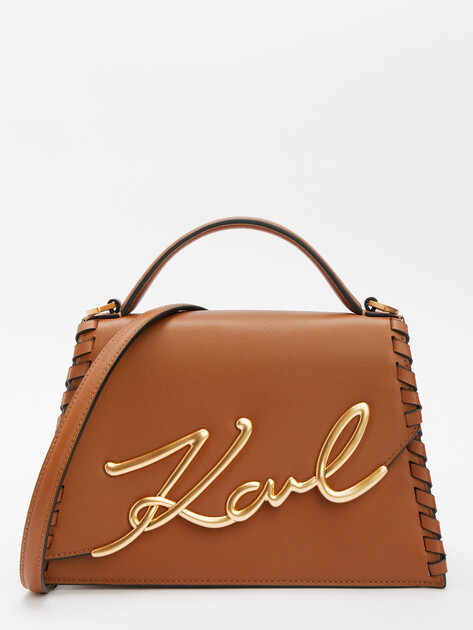 Женская сумка  KARL LAGERFELD k/signature 2.0 md cb whip, Артикул A2W30005, светло-коричневый | 4525689. Ракурс 1