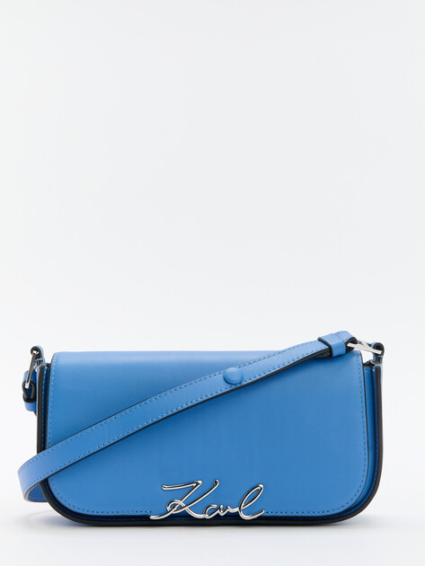 Кросс-боди KARL LAGERFELD k/signature crossbody, Артикул A1W30039, светло-синий | 4526023. Ракурс 1 Кросс-боди KARL LAGERFELD k/signature crossbody, Артикул A1W30039, светло-синий | 4526023. Ракурс 1