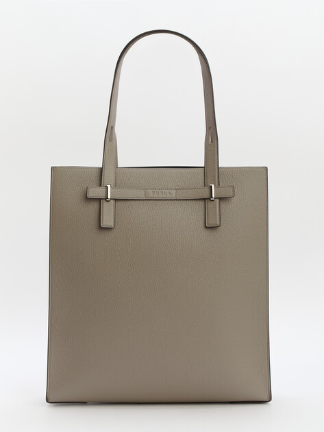 Мужская сумка на плечо FURLA, Артикул MAN GIOVE N/S SLIM TOTE, бежево-серый | 4526140. Ракурс 1