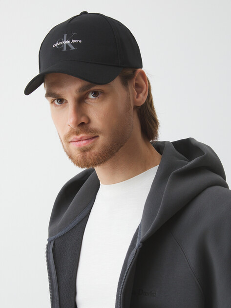 Мужская бейсболка CALVIN KLEIN JEANS MONOLOGO PRINT CAP WARM, Артикул K50K512450, черный | 4526408. Ракурс 1 Мужская бейсболка CALVIN KLEIN JEANS MONOLOGO PRINT CAP WARM, Артикул K50K512450, черный | 4526408. Ракурс 1