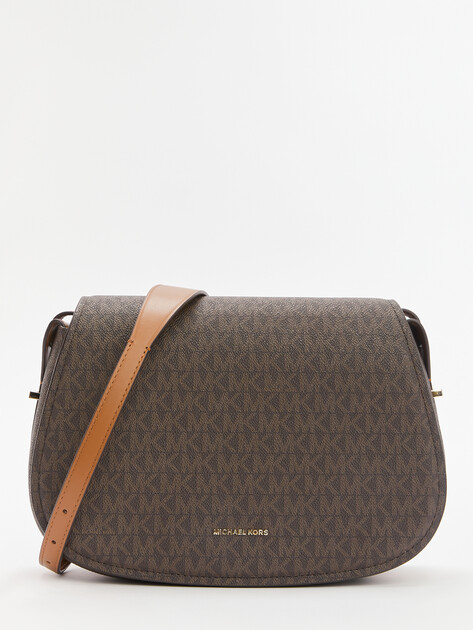 Женская сумка через плечо MICHAEL KORS MD FLAP MESSENGER, Артикул 30R5GL0M2B(K), темно-коричневый | 4528351. Ракурс 1