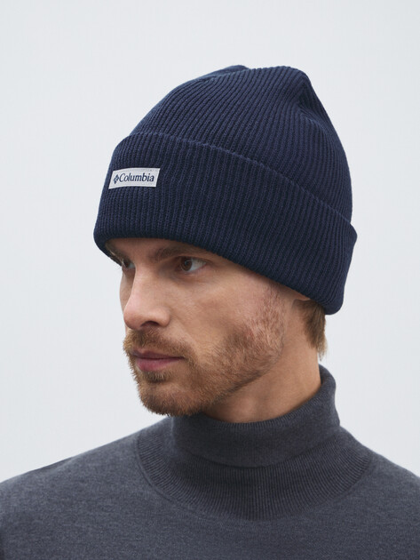 Шапка COLUMBIA Whirlibird Cuffed Beanie, Артикул 1911321, темно-синий | 4529013. Ракурс 1