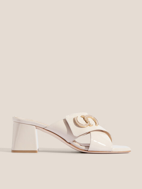 Мюли CESARE CASADEI, Артикул 50421, розово-бежевый | 4532766. Ракурс 1