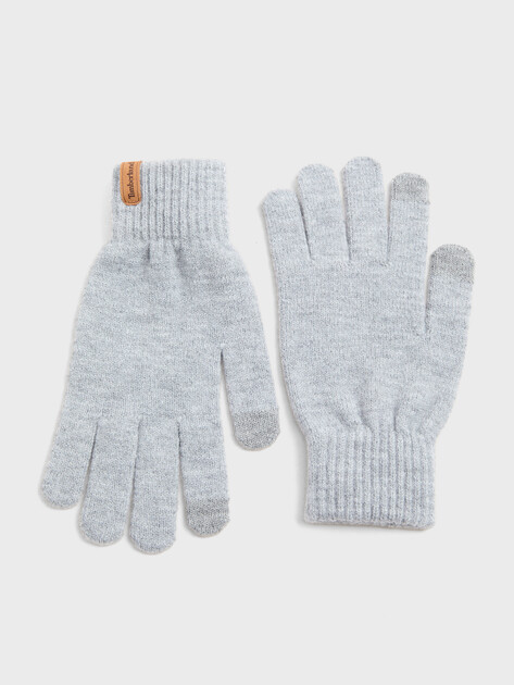 Перчатки TIMBERLAND Rib Knit Glove, Артикул TB0A65WJ, светло-серый | 4533656. Ракурс 1