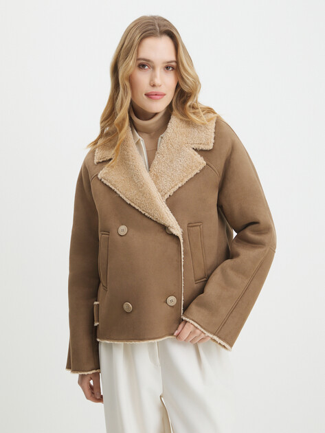 Женская дубленка MAISON DAVID LILOU_SDF-S, Артикул LILOU_SDF-S, серовато-коричневый | 4535465. Ракурс 1