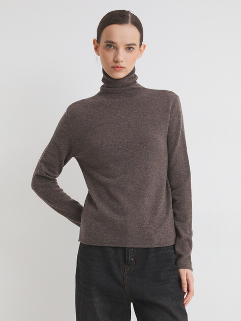 Женская водолазка MAISON DAVID, Артикул 10YR77, пыльно-коричневый | 4537347. Ракурс 1