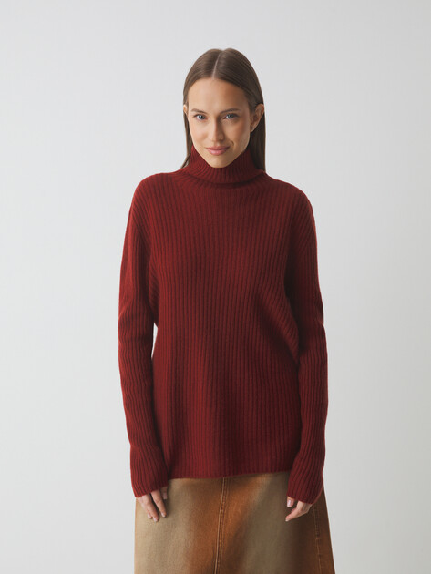 Женский свитер MAISON DAVID, Артикул HJ702336, вишневый | 4538820. Ракурс 1