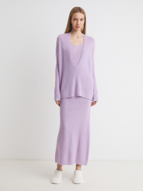  Женский костюм с платьем MAISON DAVID, Артикул FL-3271-3272, светло-розовый | 4539057. Ракурс 1