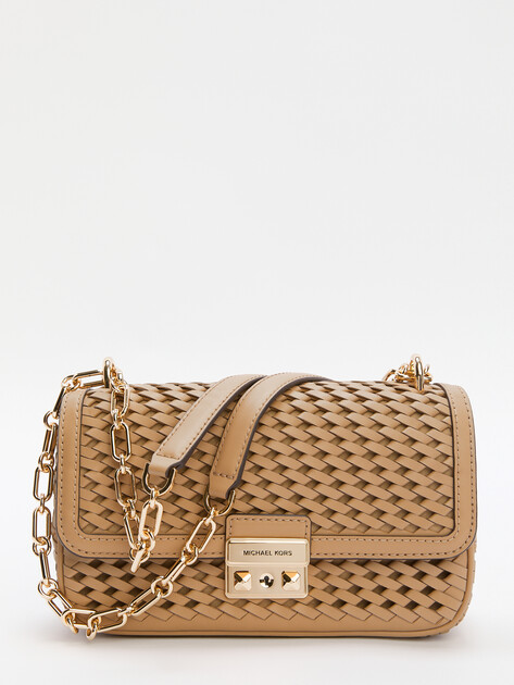 Женская сумка на плечо MICHAEL KORS SM CONV CHAIN SHLDR, Артикул 30T4G2RL5L(K), темно-бежевый | 4551882. Ракурс 1